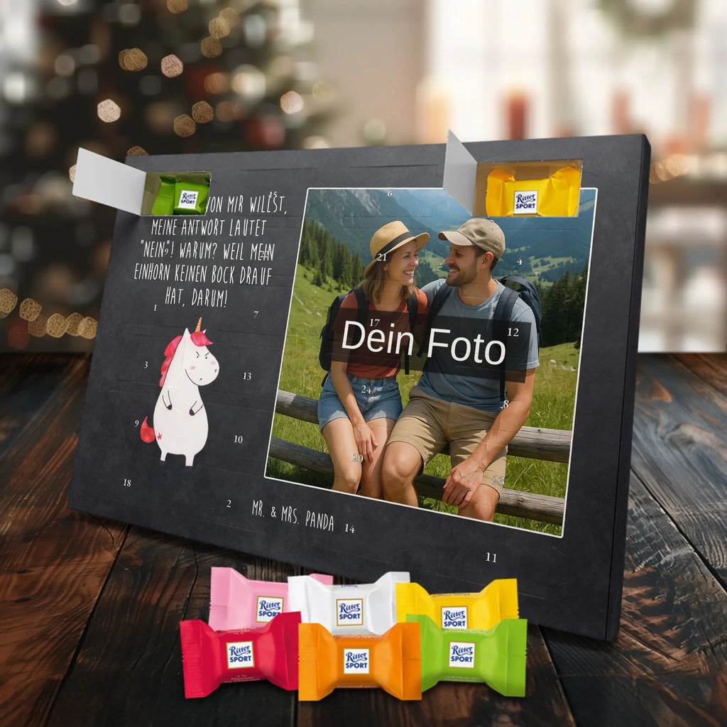 Personalisierter Schoko Foto Adventskalender Einhorn Wut Personalisierter Schoko Foto Adventskalender, Unicorn, Einhorn, Einhörner, Einhorn Deko, Arbeit, Ansage, Nein, Büro, wütend, Lustlos, Geschenk, Lustig, Realität, Dumme Fragen, Spaß