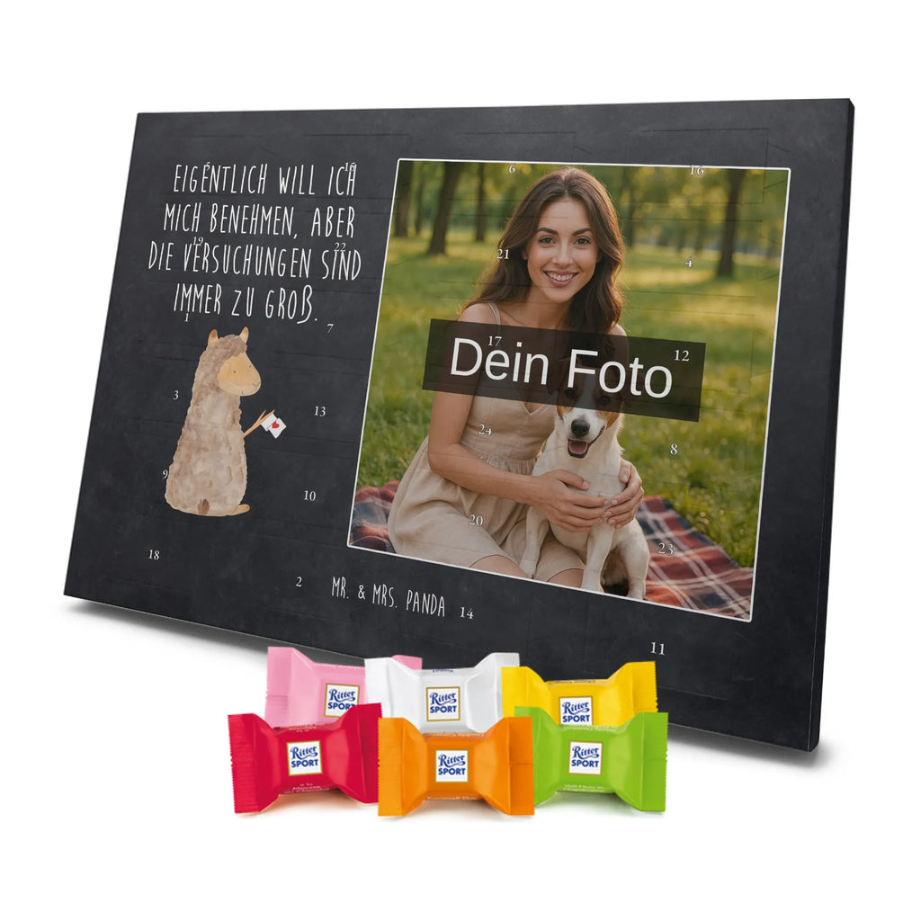 Personalisierter Schoko Foto Adventskalender Alpaka Fahne Personalisierter Schoko Foto Adventskalender, Lama, Alpaka, Liebe, Alpakas, Lamas