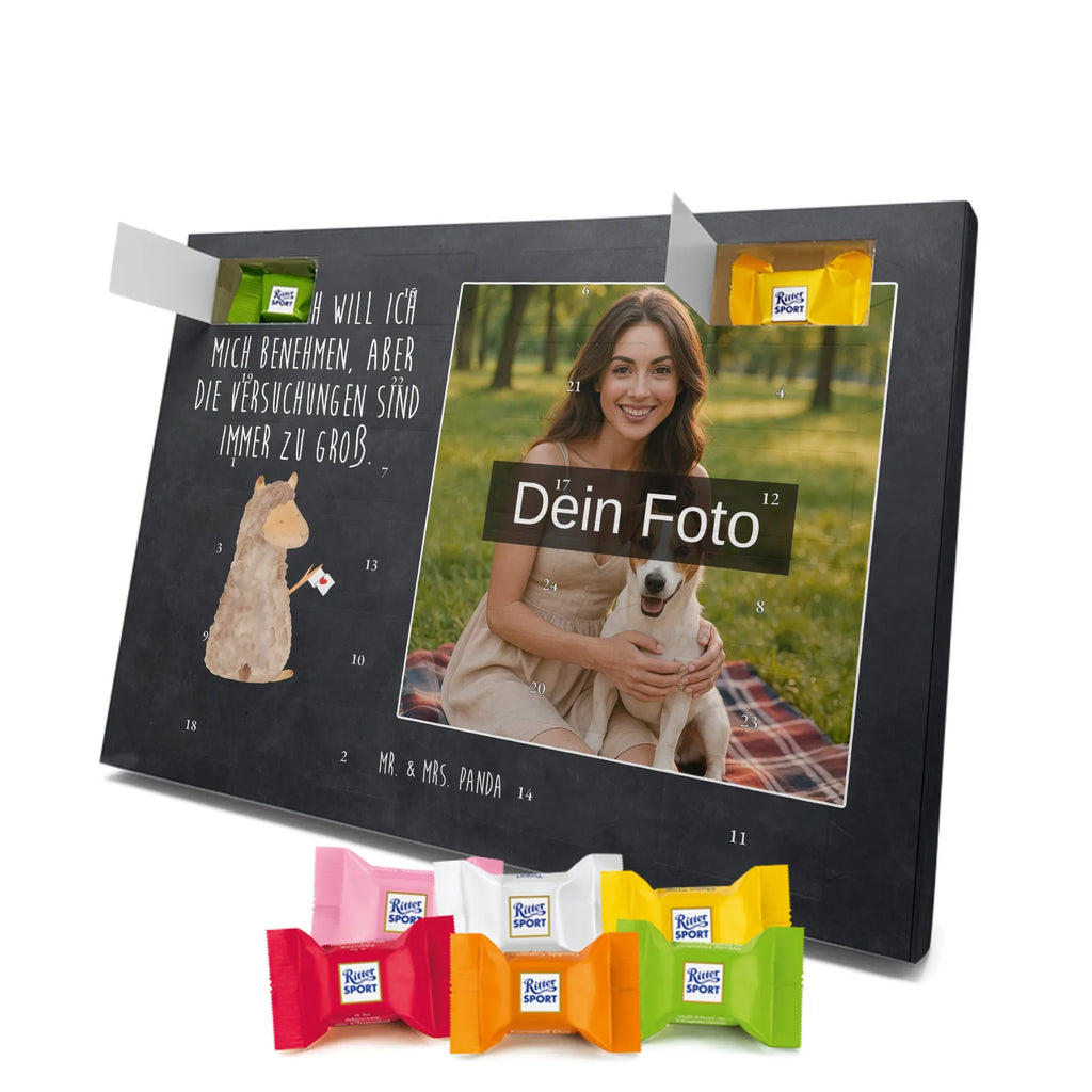 Personalisierter Schoko Foto Adventskalender Alpaka Fahne Personalisierter Schoko Foto Adventskalender, Lama, Alpaka, Liebe, Alpakas, Lamas