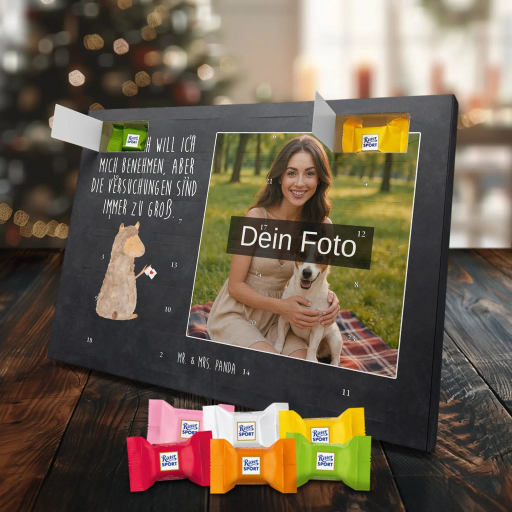Personalisierter Schoko Foto Adventskalender Alpaka Fahne Personalisierter Schoko Foto Adventskalender, Lama, Alpaka, Liebe, Alpakas, Lamas