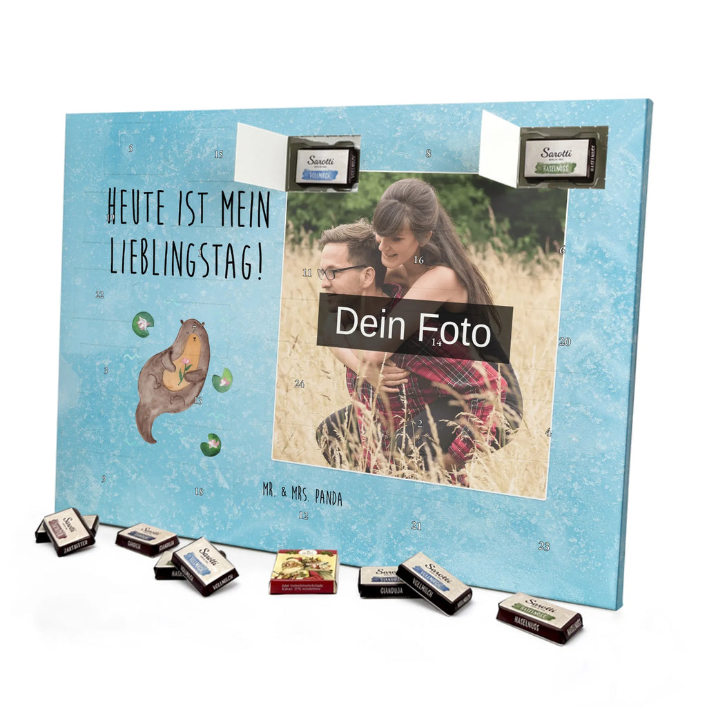 Personalisierter Schoko Foto Adventskalender Otter Seerose Personalisierter Schoko Foto Adventskalender, Fischotter, Otter, Seeotter, Otter Seeotter See Otter