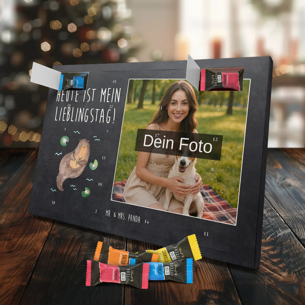 Personalisierter Schoko Foto Adventskalender Otter Seerose Personalisierter Schoko Foto Adventskalender, Fischotter, Otter, Seeotter, Otter Seeotter See Otter