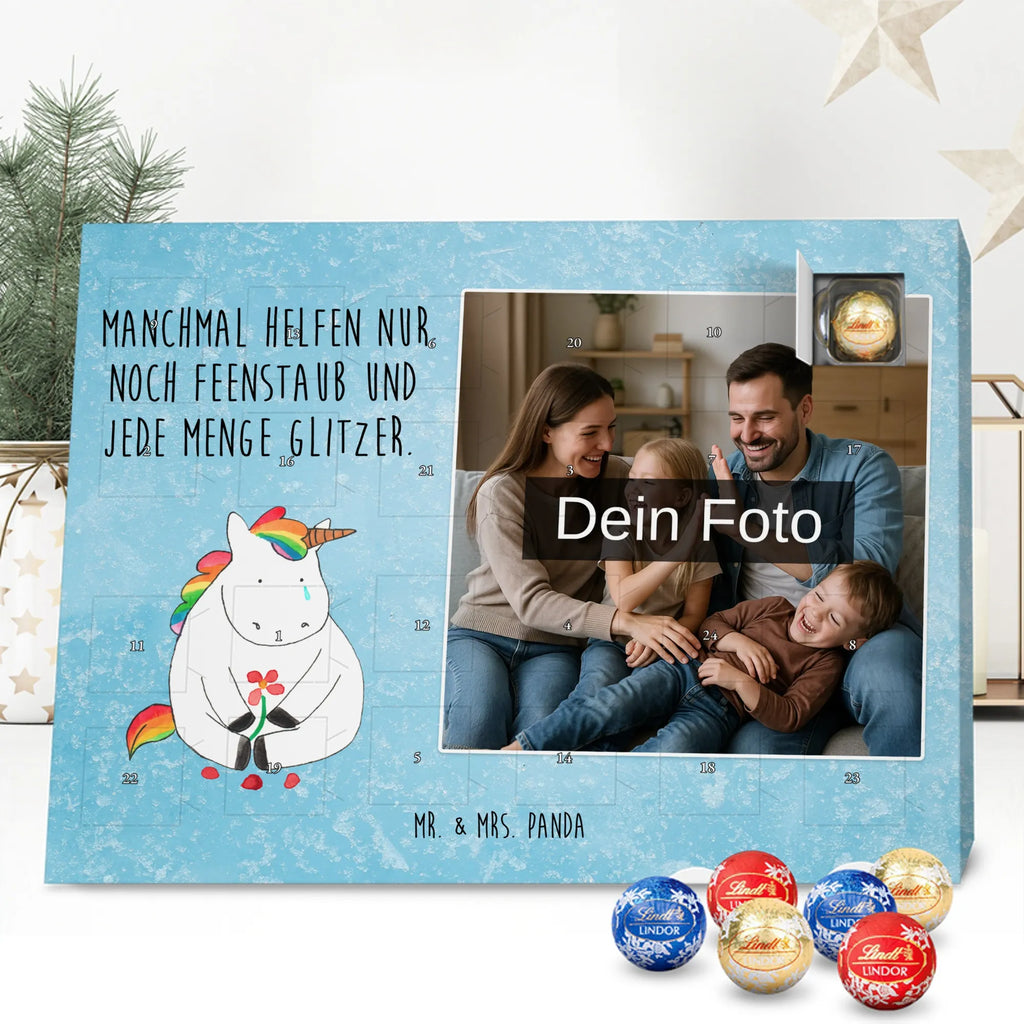 Personalisierter Schoko Foto Adventskalender Einhorn Traurig Personalisierter Schoko Foto Adventskalender, Unicorn, Einhorn, Einhörner, Einhorn Deko, Liebe, Blume, Glitzer, Trösten. Freundschaft, Trauer, Freunde, Grußkarte