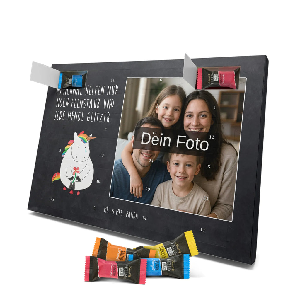 Personalisierter Schoko Foto Adventskalender Einhorn Traurig Personalisierter Schoko Foto Adventskalender, Unicorn, Einhorn, Einhörner, Einhorn Deko, Liebe, Blume, Glitzer, Trösten. Freundschaft, Trauer, Freunde, Grußkarte