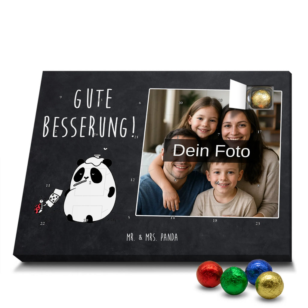  Panda Get well soon Personalisierter Schoko Foto Adventskalender