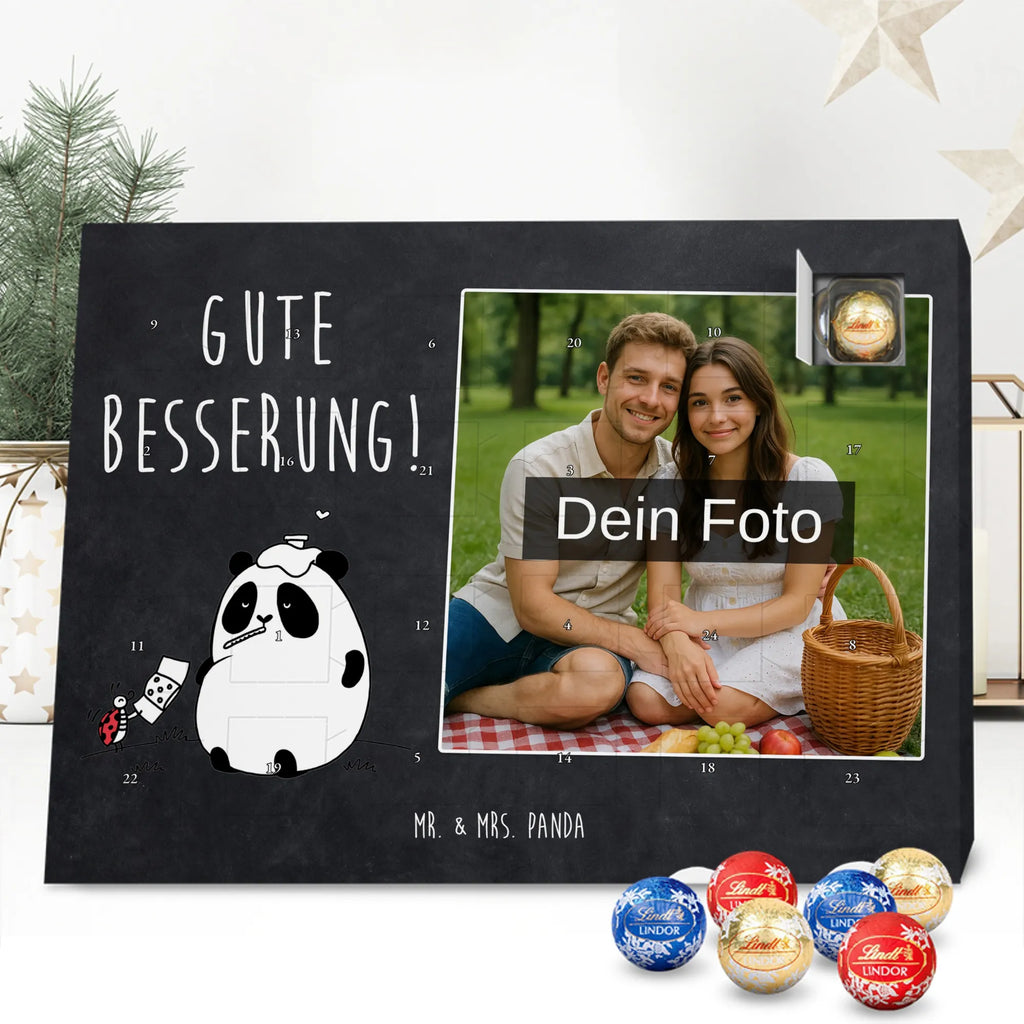  Panda Get well soon Personalisierter Schoko Foto Adventskalender