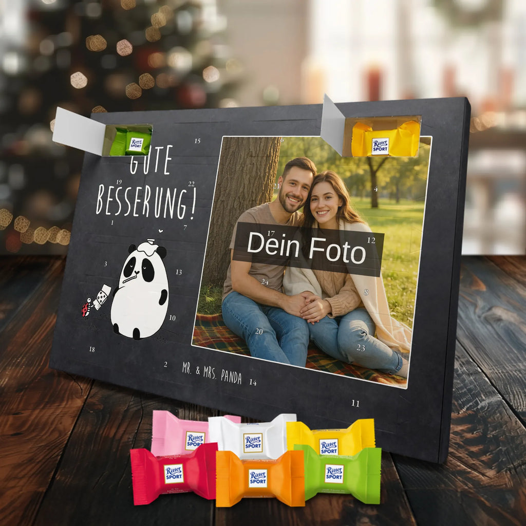  Panda Get well soon Personalisierter Schoko Foto Adventskalender