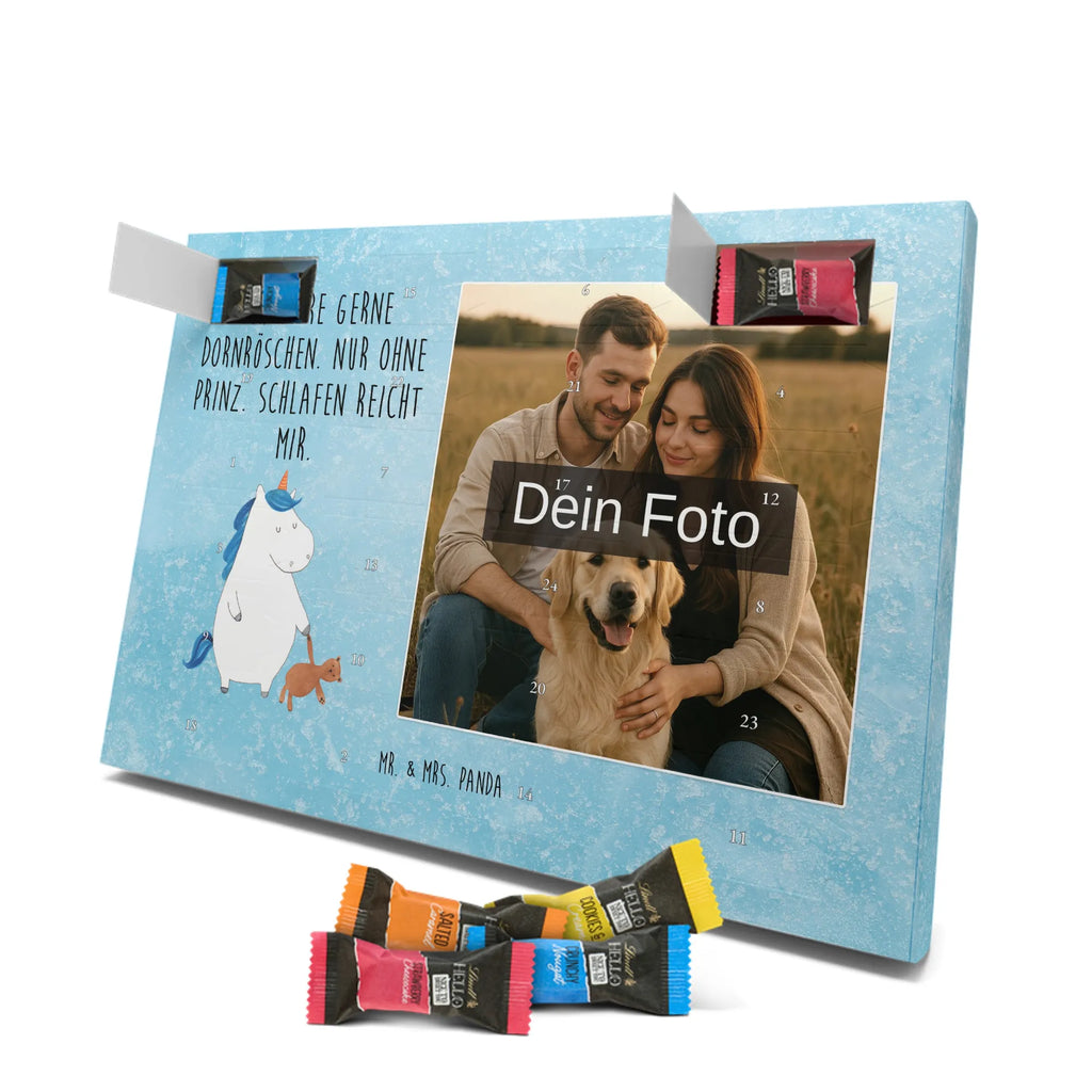 Personalisierter Schoko Foto Adventskalender Einhorn Teddy Personalisierter Schoko Foto Adventskalender, Unicorn, Einhorn, Einhörner, Einhorn Deko, schlafen, Bett, Singleleben, Freundin, Single, Gute Nacht, Träumen