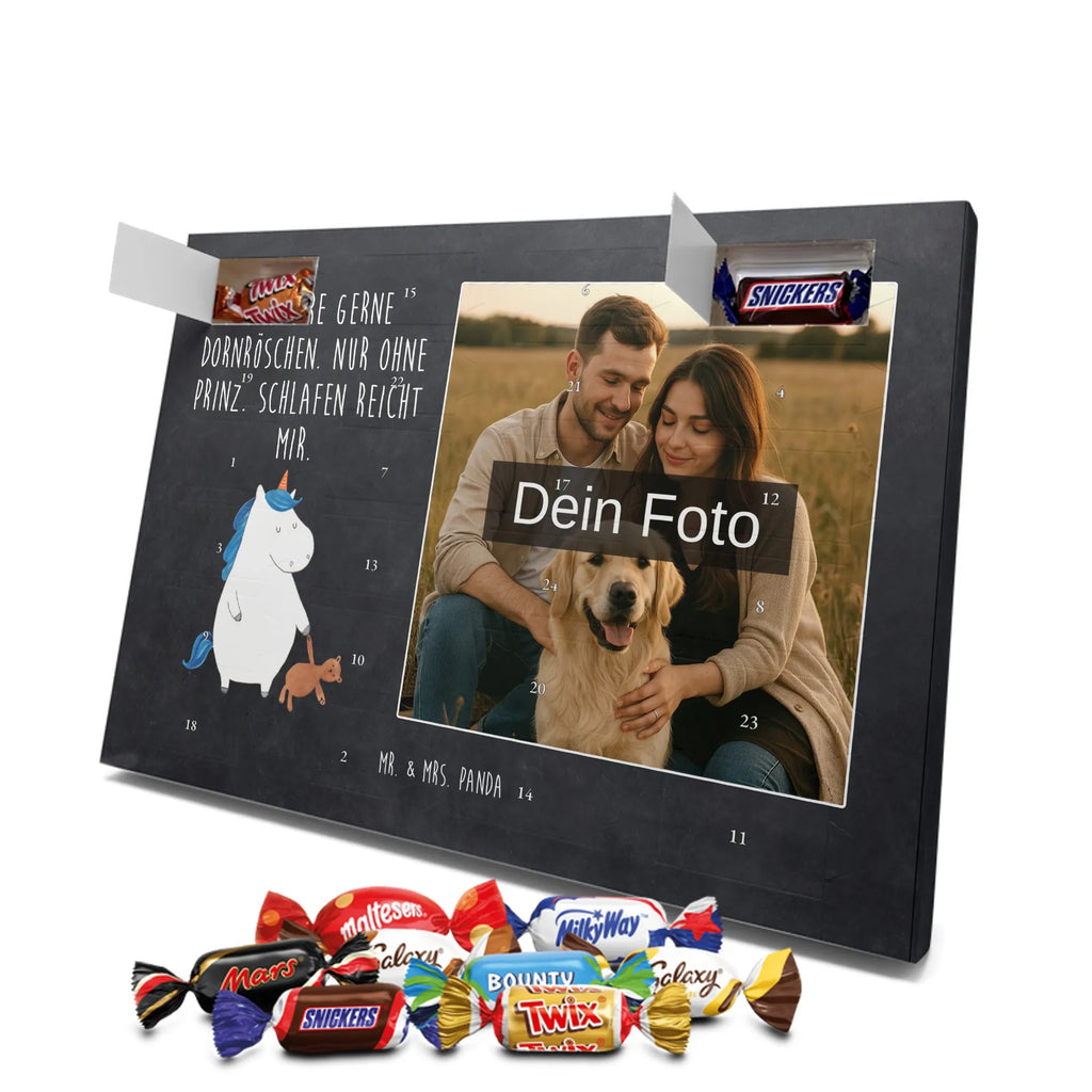 Personalisierter Schoko Foto Adventskalender Einhorn Teddy Personalisierter Schoko Foto Adventskalender, Unicorn, Einhorn, Einhörner, Einhorn Deko, schlafen, Bett, Singleleben, Freundin, Single, Gute Nacht, Träumen