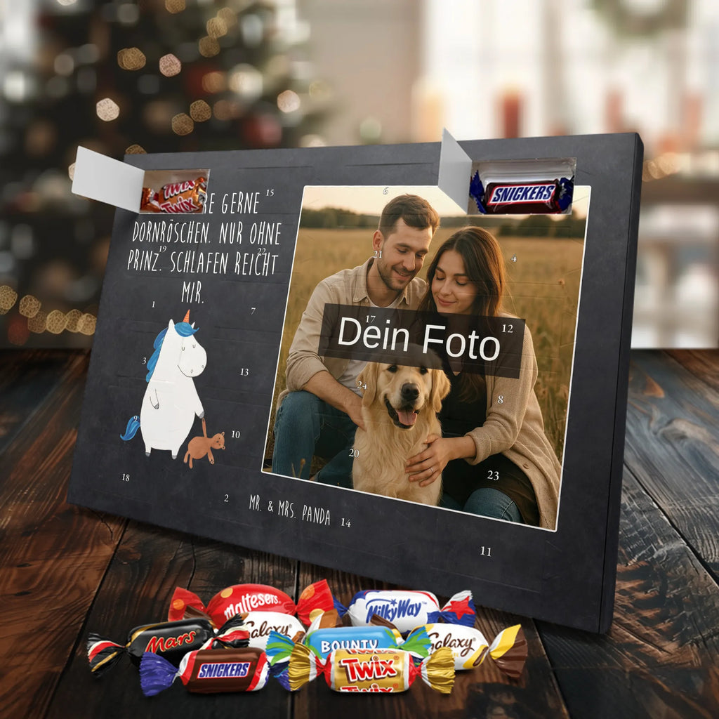 Personalisierter Schoko Foto Adventskalender Einhorn Teddy Personalisierter Schoko Foto Adventskalender, Unicorn, Einhorn, Einhörner, Einhorn Deko, schlafen, Bett, Singleleben, Freundin, Single, Gute Nacht, Träumen