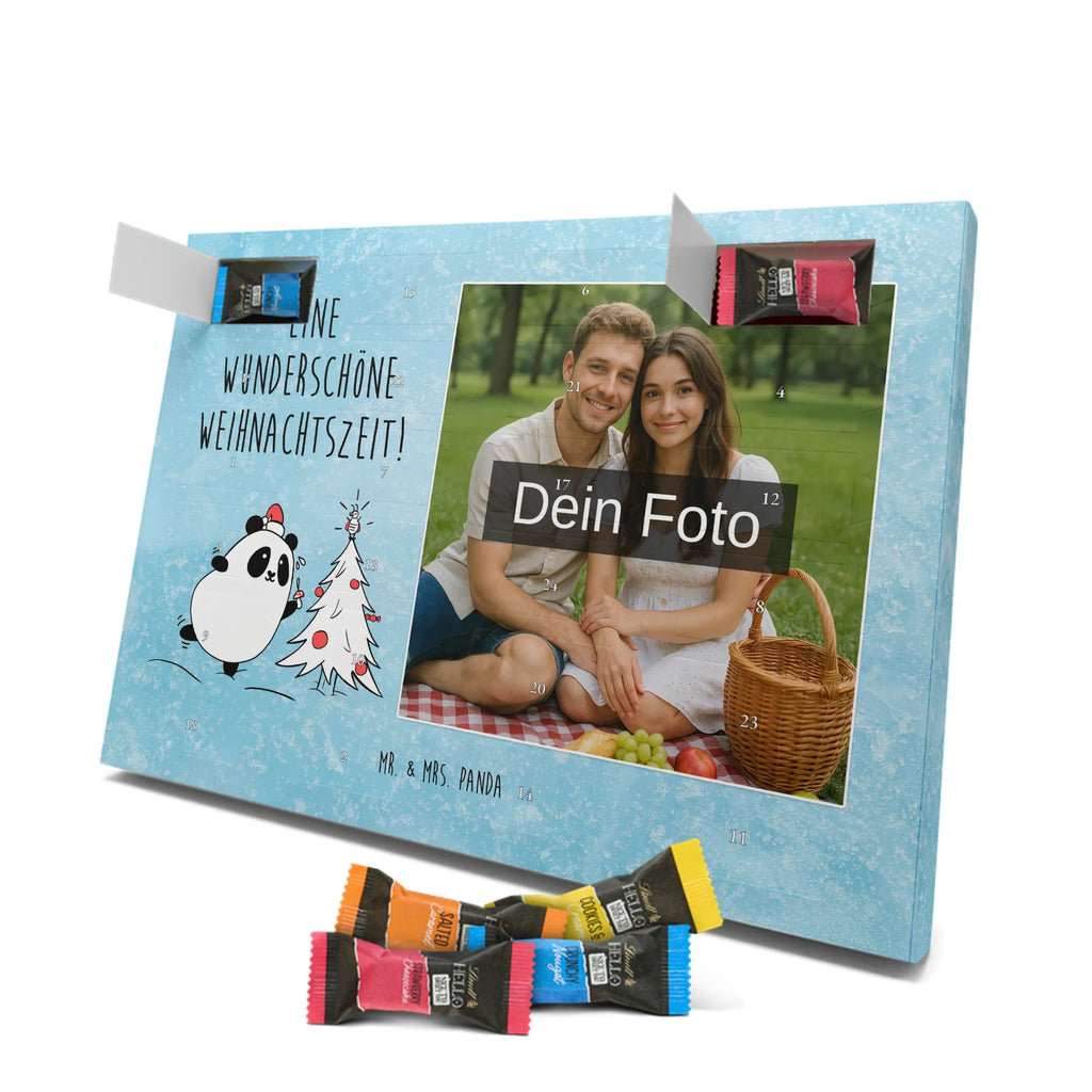  Panda Christmas Time Personalisierter Schoko Foto Adventskalender
