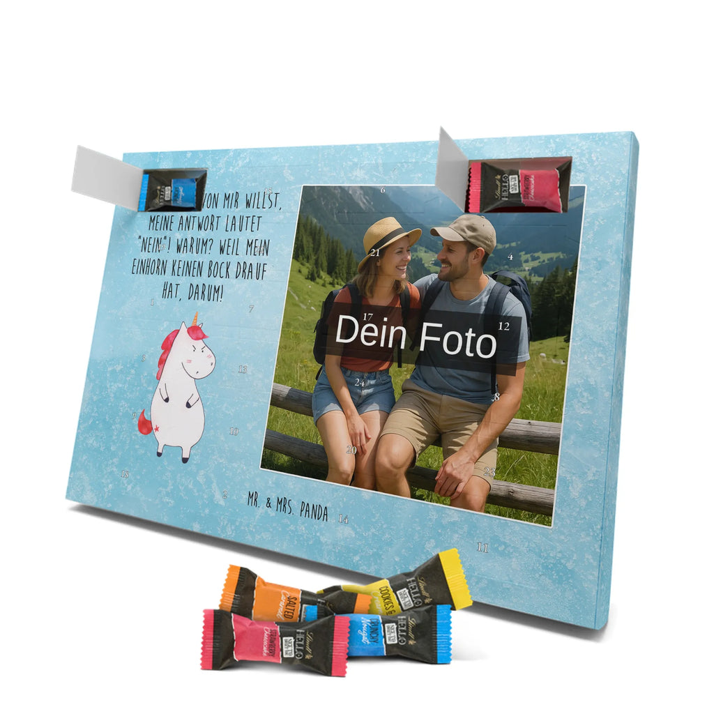 Personalisierter Schoko Foto Adventskalender Einhorn Wut Personalisierter Schoko Foto Adventskalender, Unicorn, Einhorn, Einhörner, Einhorn Deko, Arbeit, Ansage, Nein, Büro, wütend, Lustlos, Geschenk, Lustig, Realität, Dumme Fragen, Spaß
