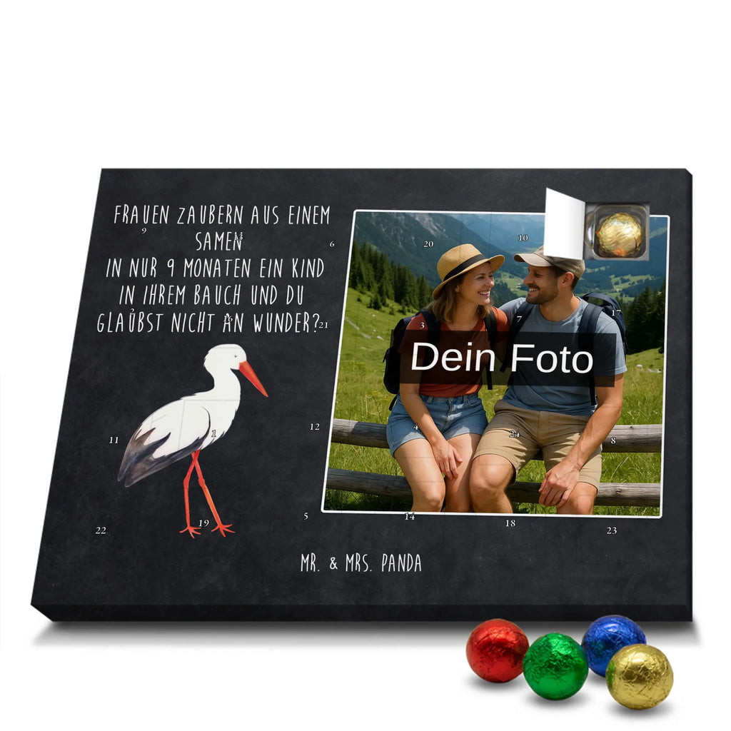 Personalisierter Schoko Foto Adventskalender Storch Personalisierter Schoko Foto Adventskalender, Gute Laune, Lustige Sprüche, Tiere, Tiermotive, Mütter, Störche, Schwangerschaft, Schwanger, Mutter, Storch, Babybauch, Mutter Werden, Geburt, Baby