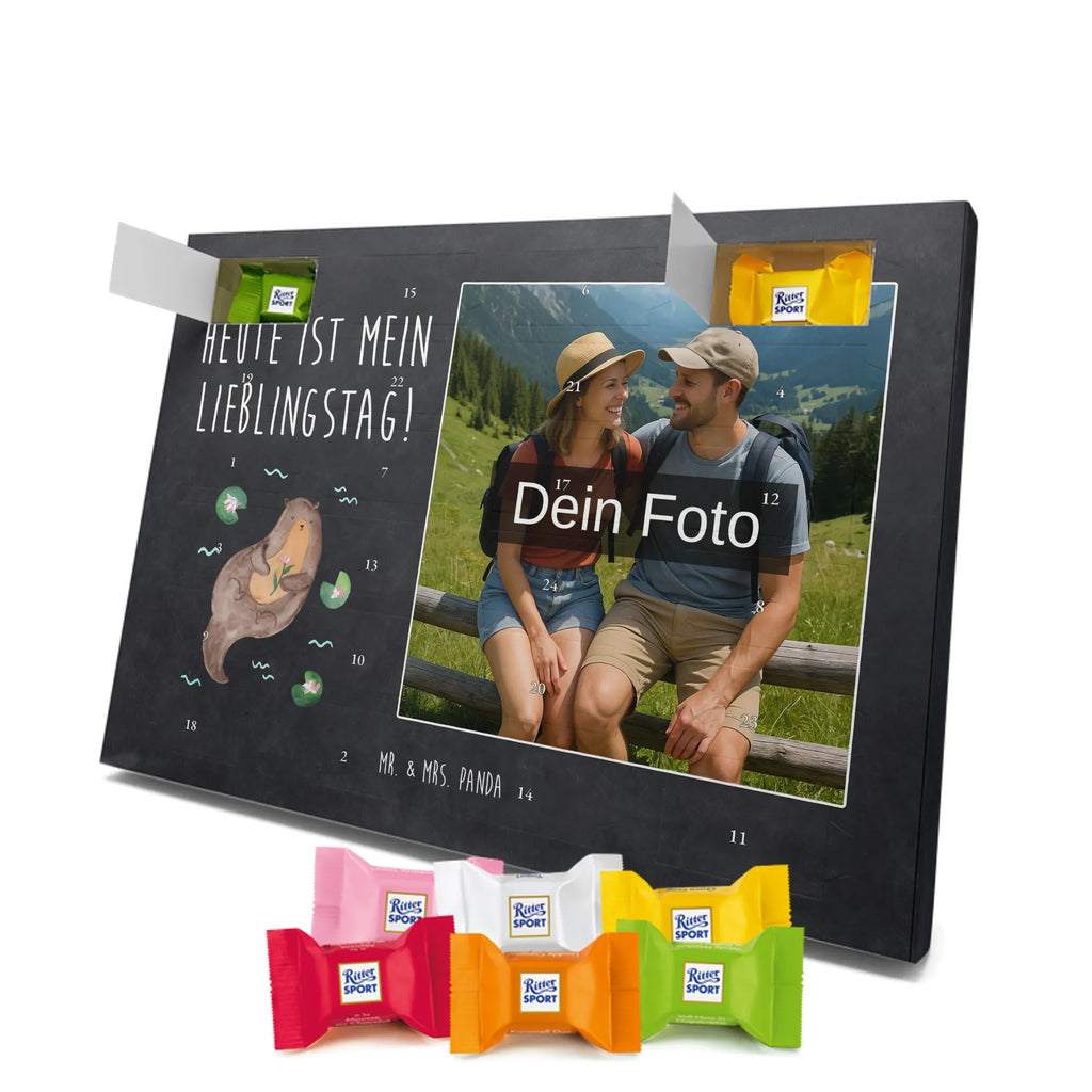 Personalisierter Schoko Foto Adventskalender Otter Seerose Personalisierter Schoko Foto Adventskalender, Fischotter, Otter, Seeotter, Otter Seeotter See Otter
