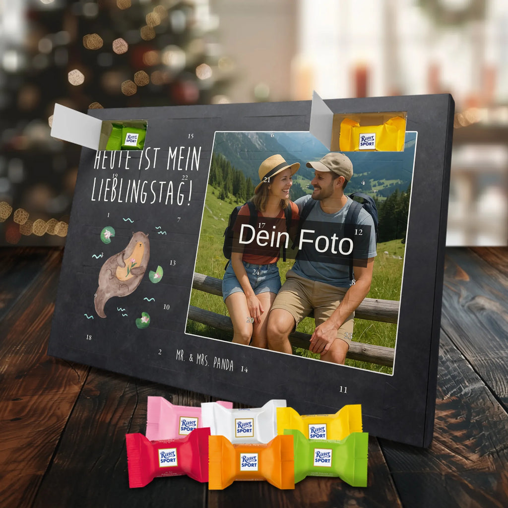 Personalisierter Schoko Foto Adventskalender Otter Seerose Personalisierter Schoko Foto Adventskalender, Fischotter, Otter, Seeotter, Otter Seeotter See Otter