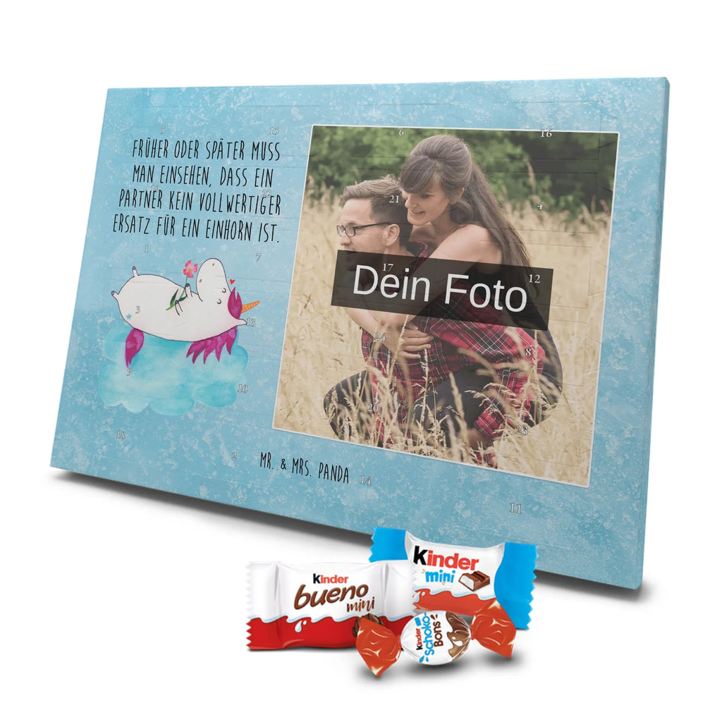 Personalisierter Schoko Foto Adventskalender Einhorn Verliebt Personalisierter Schoko Foto Adventskalender, Unicorn, Einhorn, Einhörner, Einhorn Deko, Liebesbeweis, Verliebt, Wolke, Liebe, Freundin