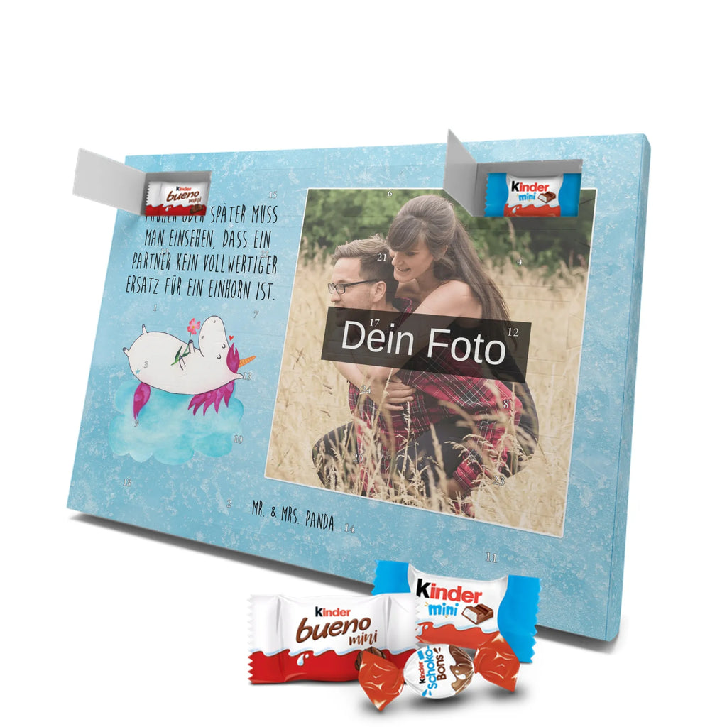 Personalisierter Schoko Foto Adventskalender Einhorn Verliebt Personalisierter Schoko Foto Adventskalender, Unicorn, Einhorn, Einhörner, Einhorn Deko, Liebesbeweis, Verliebt, Wolke, Liebe, Freundin