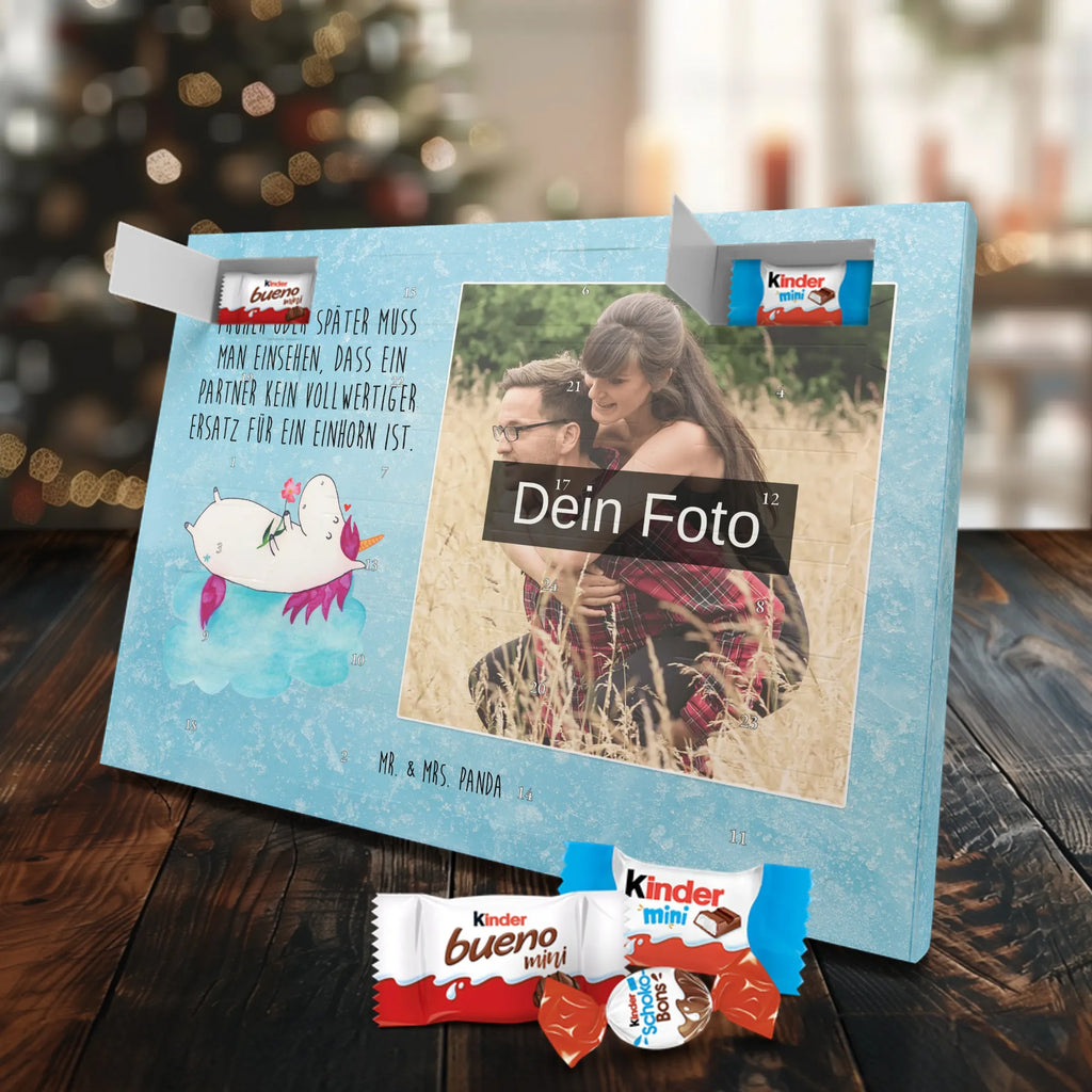 Personalisierter Schoko Foto Adventskalender Einhorn Verliebt Personalisierter Schoko Foto Adventskalender, Unicorn, Einhorn, Einhörner, Einhorn Deko, Liebesbeweis, Verliebt, Wolke, Liebe, Freundin