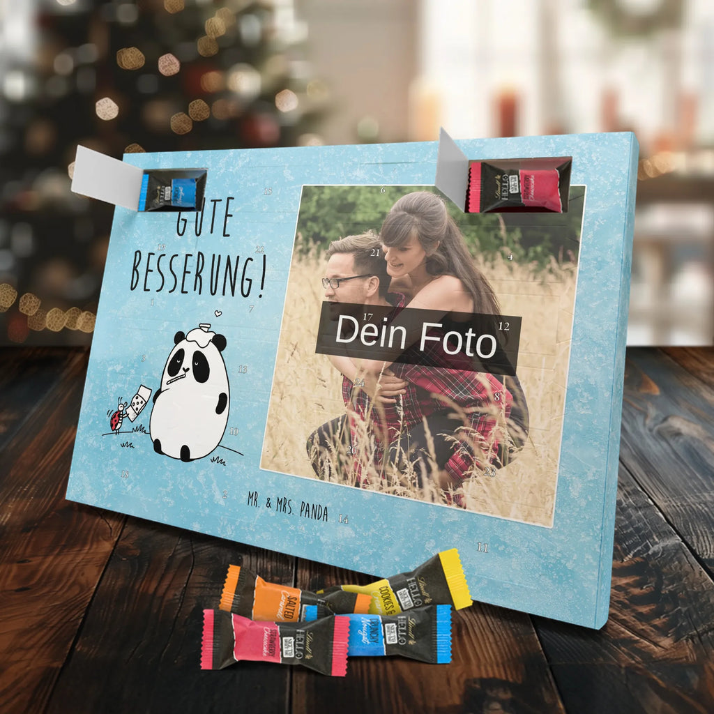  Panda Get well soon Personalisierter Schoko Foto Adventskalender
