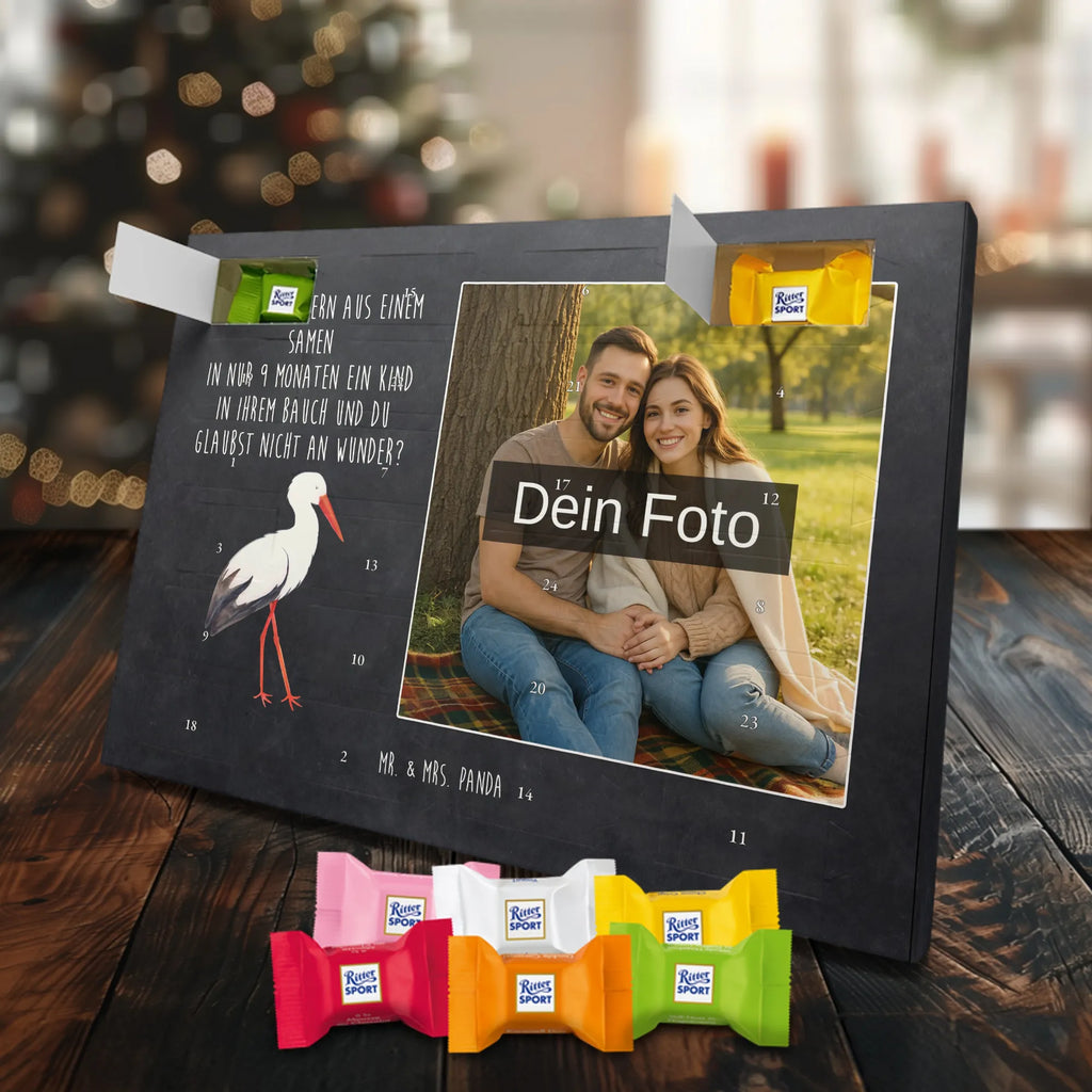 Personalisierter Schoko Foto Adventskalender Storch Personalisierter Schoko Foto Adventskalender, Gute Laune, Lustige Sprüche, Tiere, Tiermotive, Mütter, Störche, Schwangerschaft, Schwanger, Mutter, Storch, Babybauch, Mutter Werden, Geburt, Baby