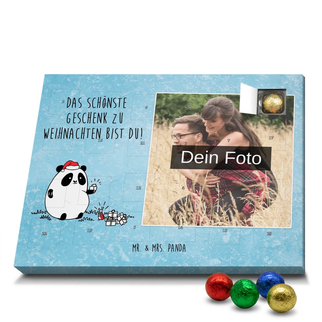  Panda Prezent świąteczny Personalisierter Schoko Foto Adventskalender