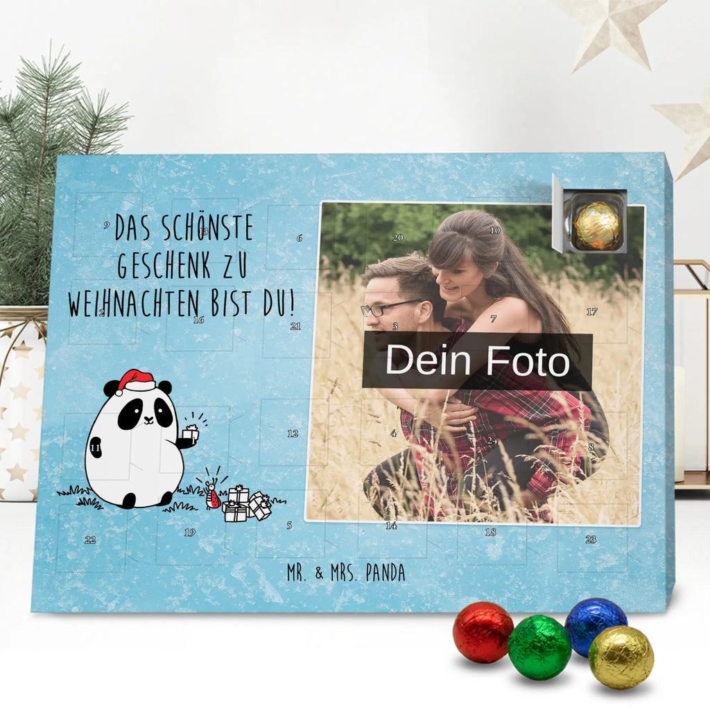  Panda Prezent świąteczny Personalisierter Schoko Foto Adventskalender