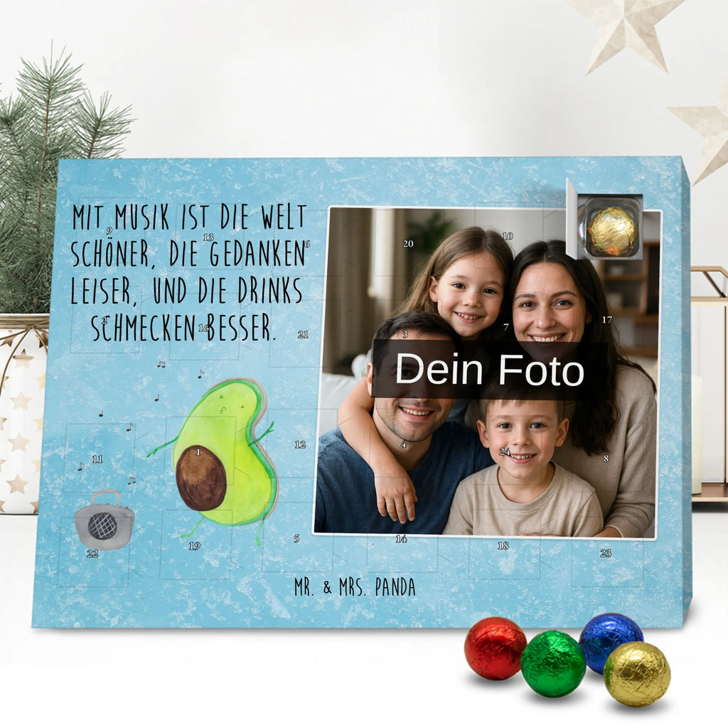 Personalisierter Schoko Foto Adventskalender Avocado Tanzen Personalisierter Schoko Foto Adventskalender, Gesund, Veggie, Avocado, Vegan