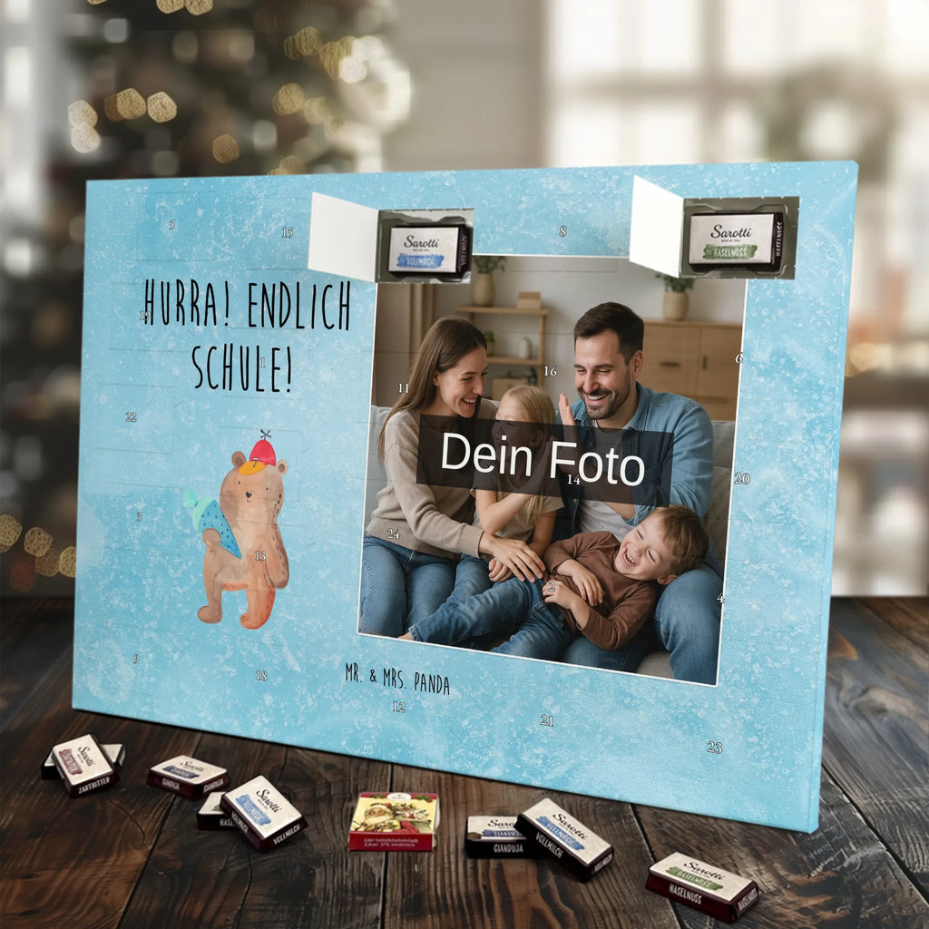 Personalisierter Schoko Foto Adventskalender Bär Schultüte Personalisierter Schoko Foto Adventskalender, Teddybär, Teddy, Bär, Schulanfang, Schule Geschenk, Bär Motiv, Erster Schultag Geschenk, Grundschule, Schultüte, Einschulung Geschenk, Schulbeginn