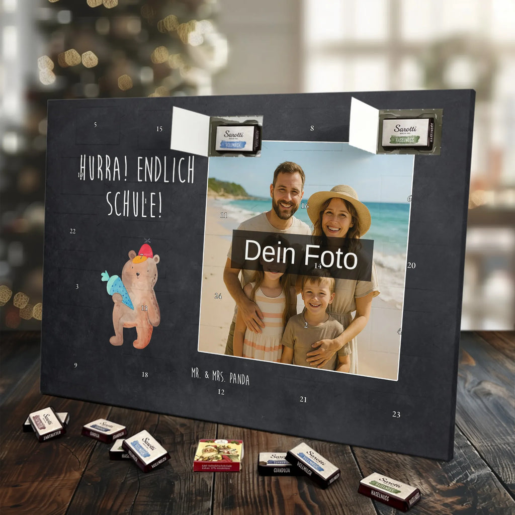 Personalisierter Schoko Foto Adventskalender Bär Schultüte Personalisierter Schoko Foto Adventskalender, Teddybär, Teddy, Bär, Schulanfang, Schule Geschenk, Bär Motiv, Erster Schultag Geschenk, Grundschule, Schultüte, Einschulung Geschenk, Schulbeginn