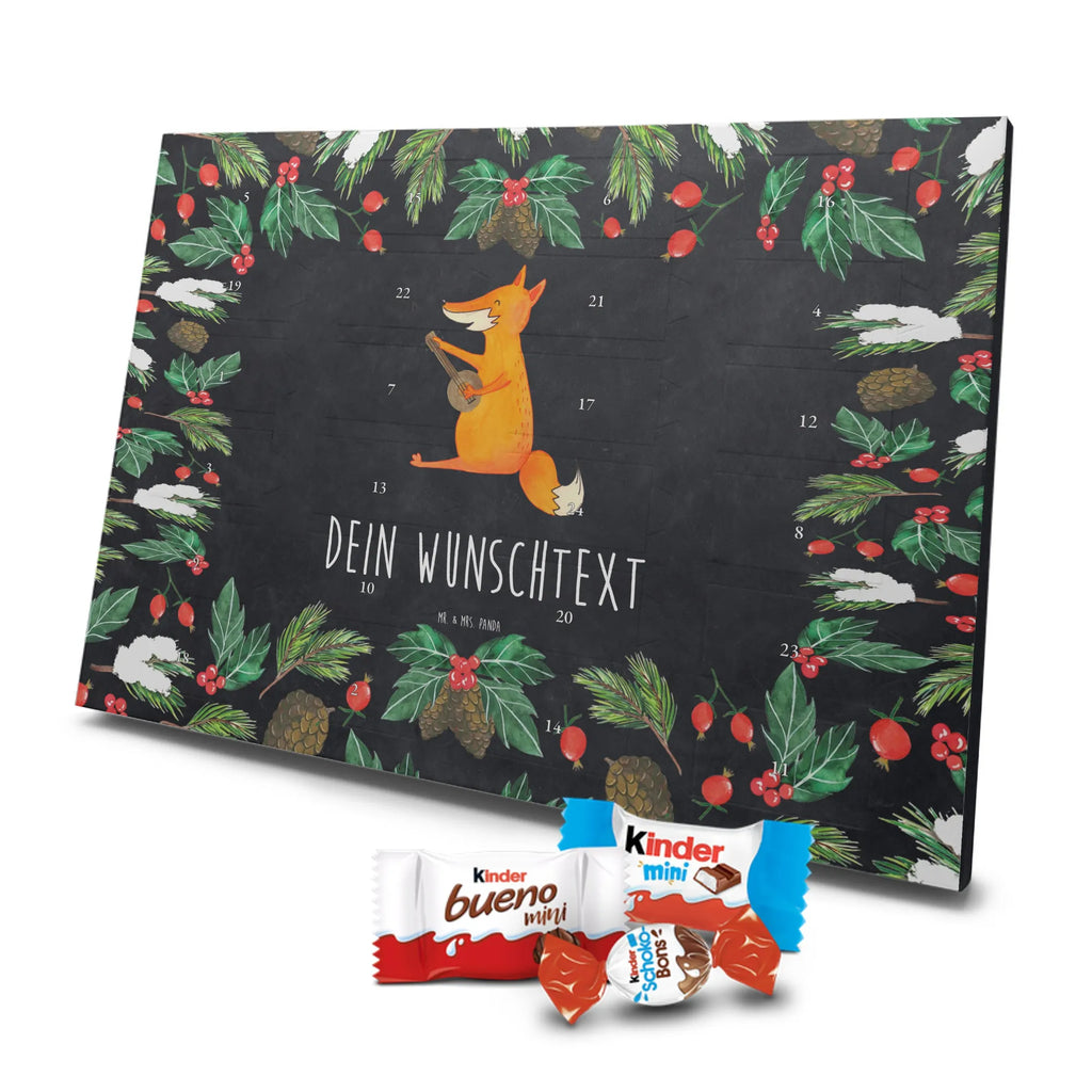 Adventskalender mit Namen Fuchs Gitarre Adventskalender mit Namen, Personalisierter Adventskalender, Fuchs, Musikerin, Füchse, Geschenk Musiker, Sängerin, Sänger, Gitarre, Musik Spruch