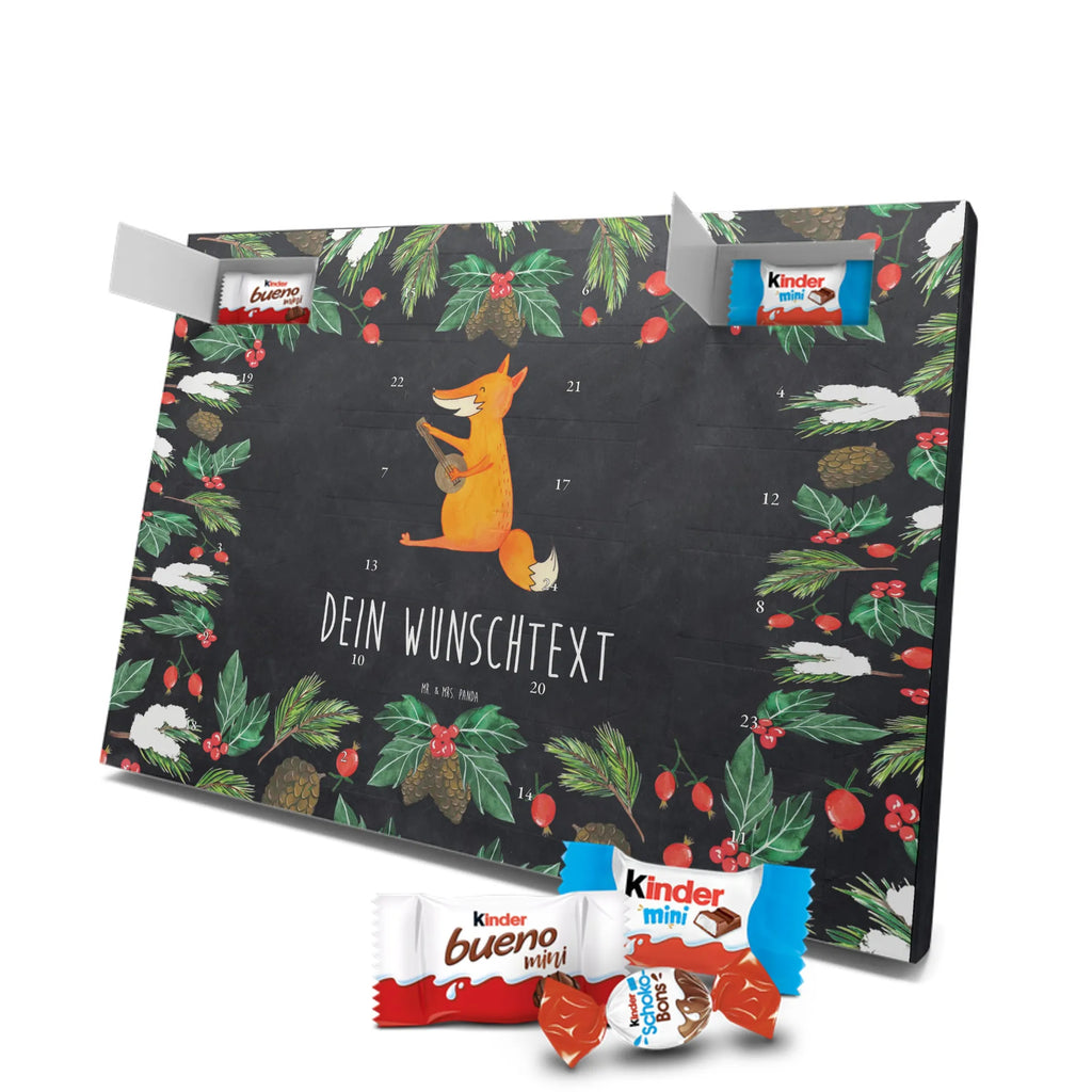 Adventskalender mit Namen Fuchs Gitarre Adventskalender mit Namen, Personalisierter Adventskalender, Fuchs, Musikerin, Füchse, Geschenk Musiker, Sängerin, Sänger, Gitarre, Musik Spruch