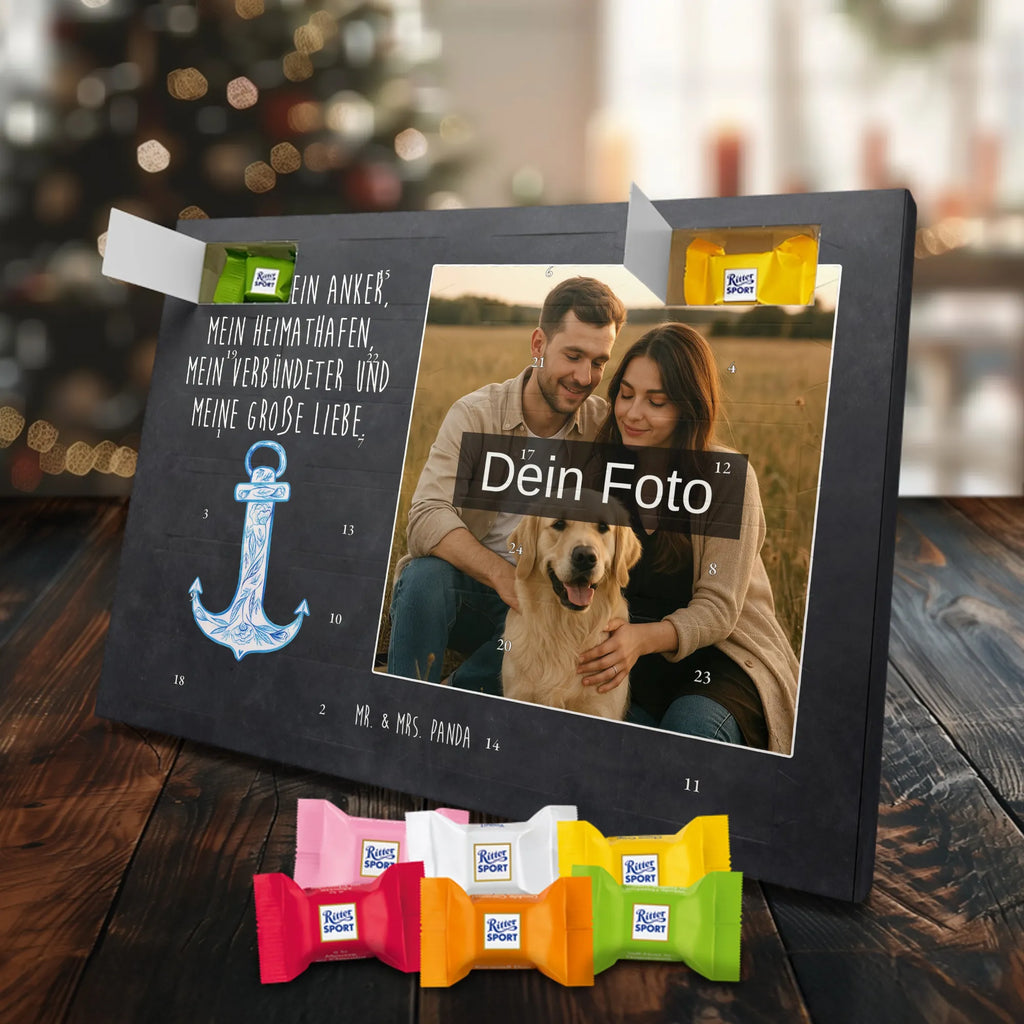 Personalisierter Schoko Foto Adventskalender Anker Blau Personalisierter Schoko Foto Adventskalender, Gute Laune, Lustige Sprüche, Tiere, Tiermotive