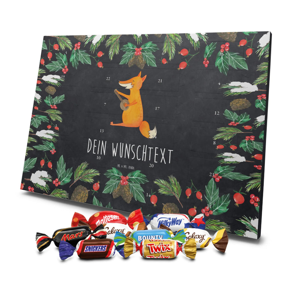 Adventskalender mit Namen Fuchs Gitarre Adventskalender mit Namen, Personalisierter Adventskalender, Fuchs, Musikerin, Füchse, Geschenk Musiker, Sängerin, Sänger, Gitarre, Musik Spruch