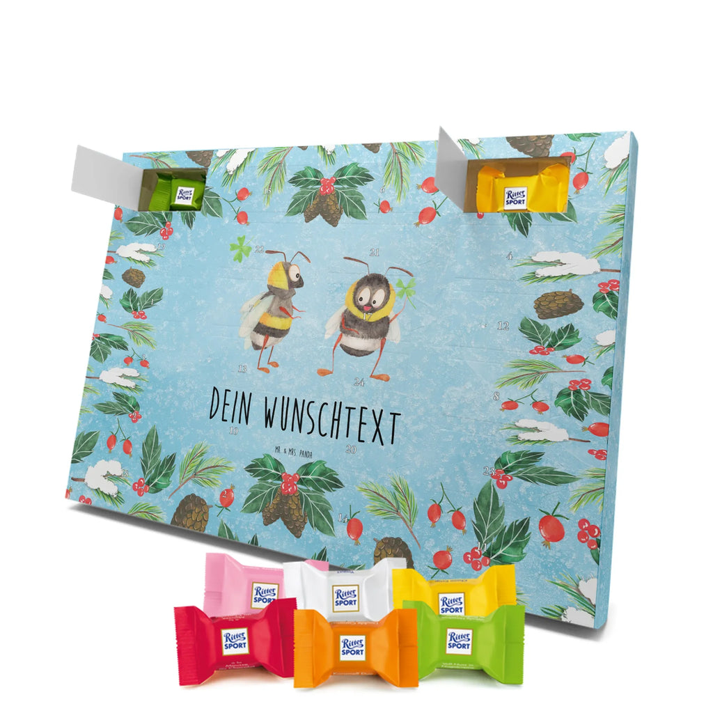 Adventskalender mit Namen Hummeln Kleeblatt Adventskalender mit Namen, Personalisierter Adventskalender, Tiere, Tiermotive, Lustige Sprüche, Gute Laune, Biene, Biene Deko, Spruch Fröhlich, Hummel, Spruch schön, glücklich Werden, Spruch Positiv, glücklich sein