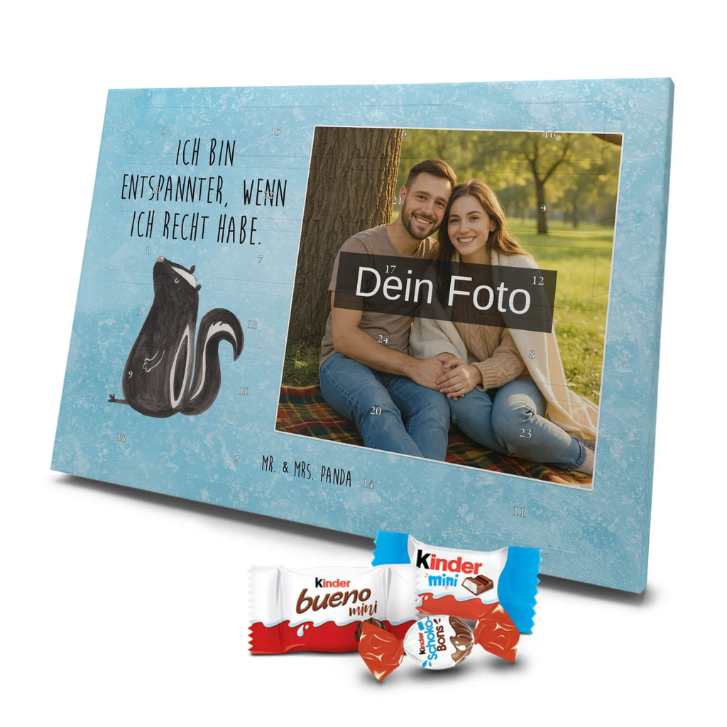 Personalisierter Schoko Foto Adventskalender Stinktier Sitzen Personalisierter Schoko Foto Adventskalender, Skunk, Stinktier, Büro, Recht, Wildtier, Stinki, Spruch, Besserwisser, Stinker, Raubtier