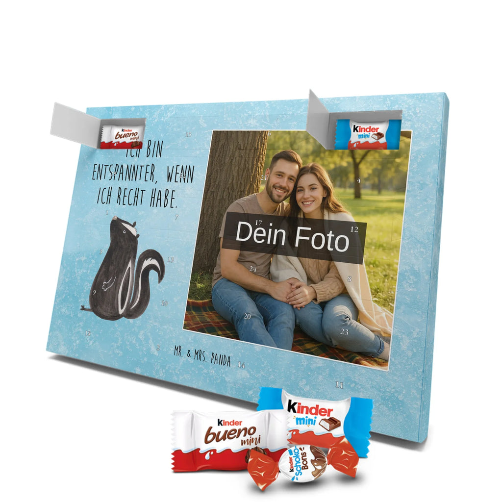 Personalisierter Schoko Foto Adventskalender Stinktier Sitzen Personalisierter Schoko Foto Adventskalender, Skunk, Stinktier, Büro, Recht, Wildtier, Stinki, Spruch, Besserwisser, Stinker, Raubtier