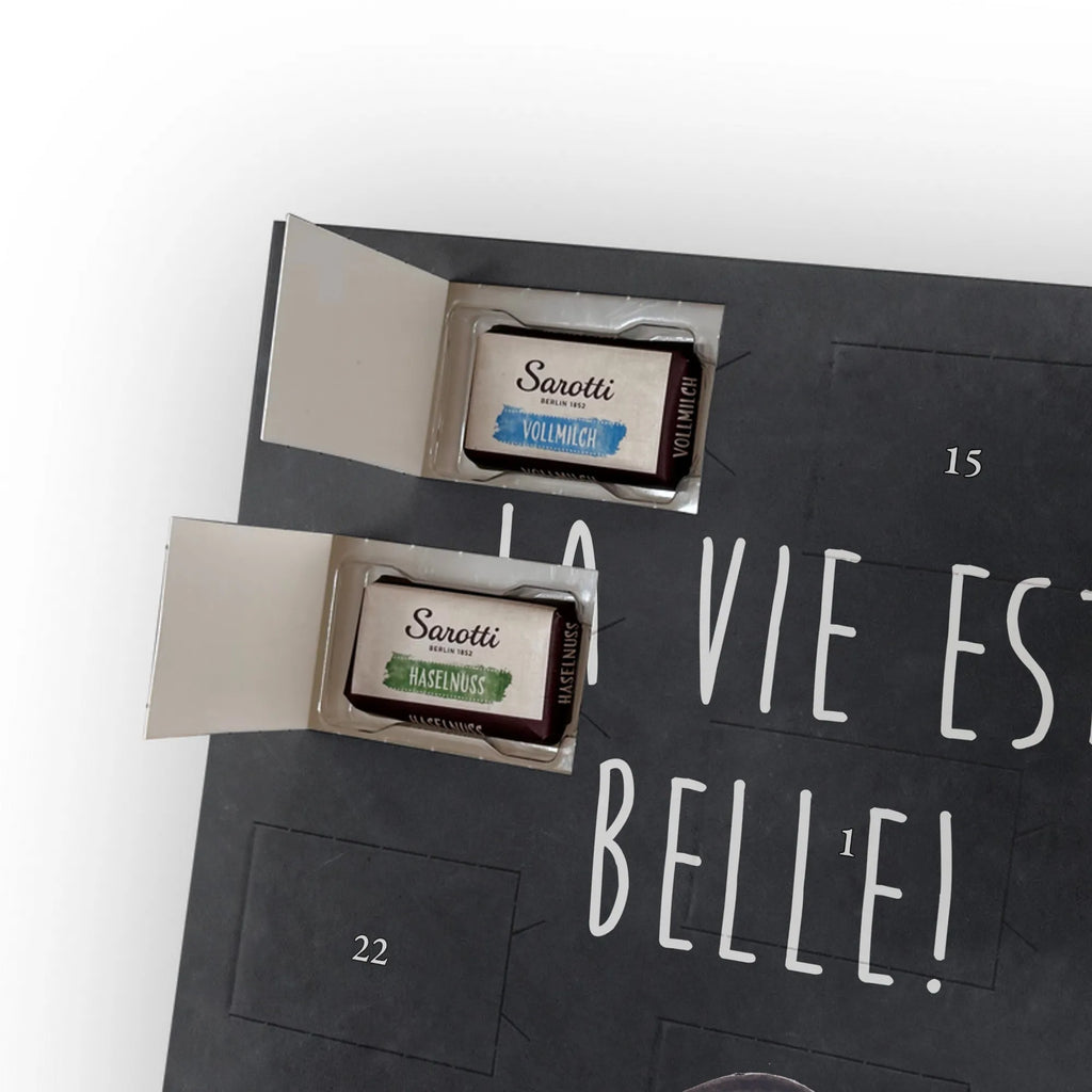 Personalisierter Schoko Foto Adventskalender Eule Frankreich Personalisierter Schoko Foto Adventskalender, Eule, Eulen, Owl, Spruch Französisch, Frankreich, Hibou, La Vie Est Belle, Eule Deko, Spruch schön, Das Leben Ist schön