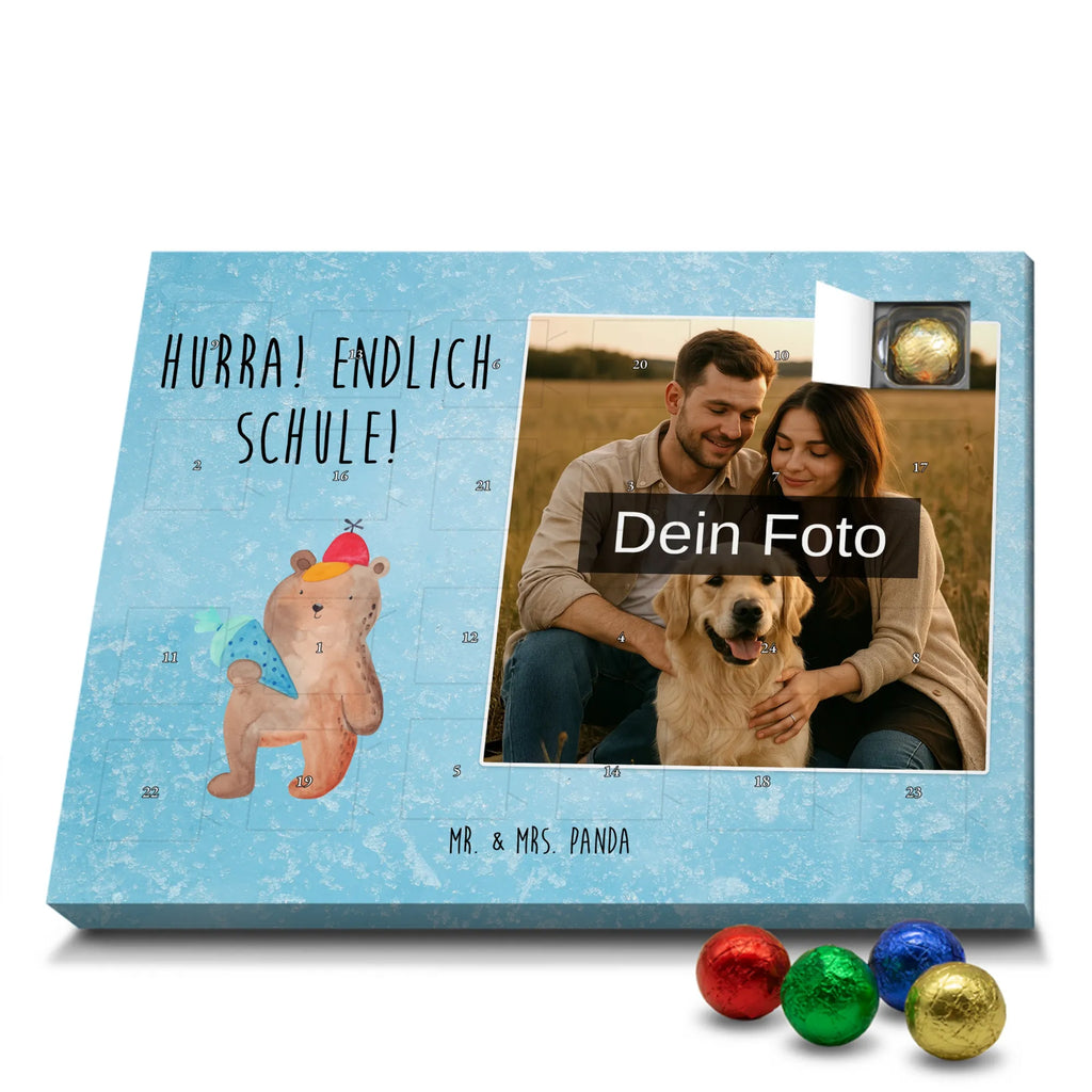 Personalisierter Schoko Foto Adventskalender Bär Schultüte Personalisierter Schoko Foto Adventskalender, Teddybär, Teddy, Bär, Schulanfang, Schule Geschenk, Bär Motiv, Erster Schultag Geschenk, Grundschule, Schultüte, Einschulung Geschenk, Schulbeginn