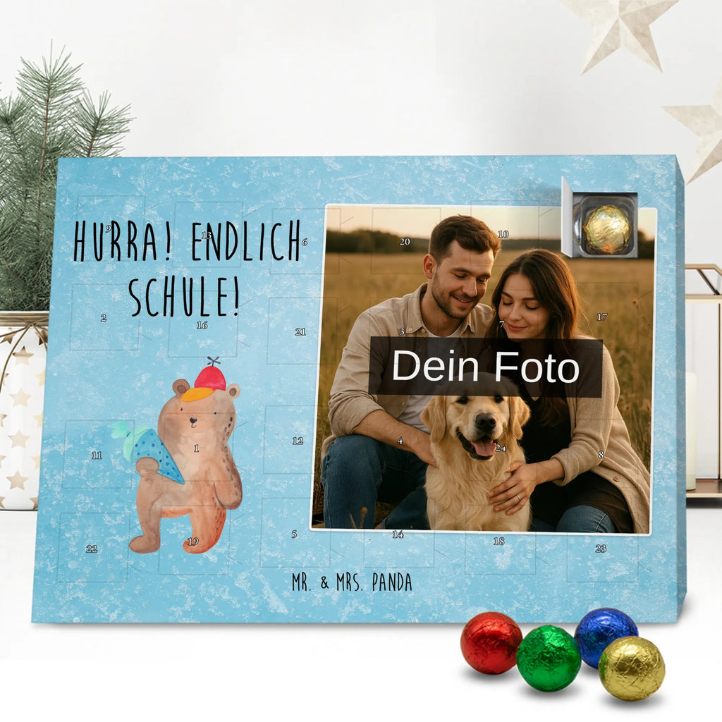 Personalisierter Schoko Foto Adventskalender Bär Schultüte Personalisierter Schoko Foto Adventskalender, Teddybär, Teddy, Bär, Schulanfang, Schule Geschenk, Bär Motiv, Erster Schultag Geschenk, Grundschule, Schultüte, Einschulung Geschenk, Schulbeginn