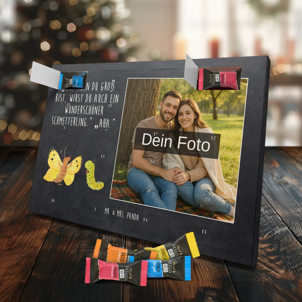 Personalisierter Schoko Foto Adventskalender Raupe Schmetterling Personalisierter Schoko Foto Adventskalender, Gute Laune, Lustige Sprüche, Tiere, Tiermotive, Schönheit, Entwicklung, Kokon, Zitronenfalter, Hut, Erwachsen Werden, Raupe, Aufwachsen, Hütchen, Schmetterling