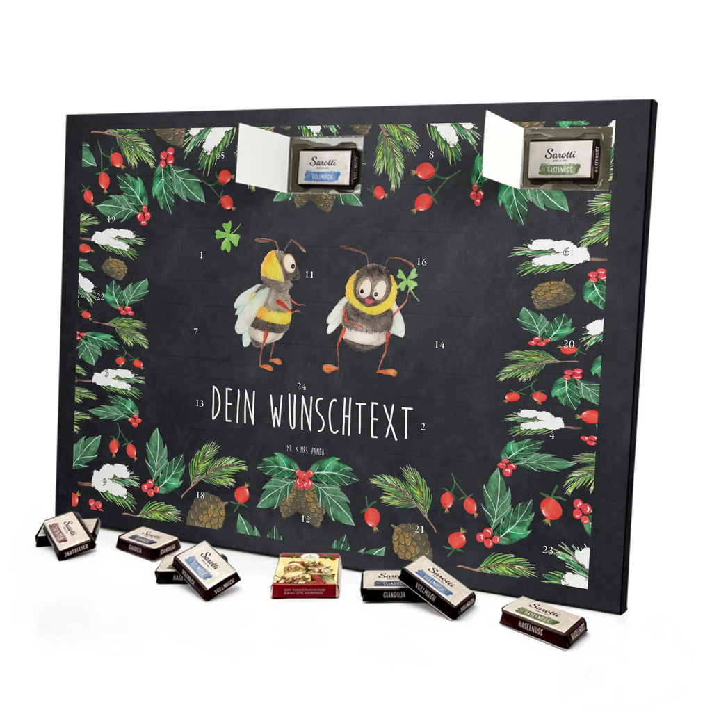 Adventskalender mit Namen Hummeln Kleeblatt Adventskalender mit Namen, Personalisierter Adventskalender, Tiere, Tiermotive, Lustige Sprüche, Gute Laune, Biene, Biene Deko, Spruch Fröhlich, Hummel, Spruch schön, glücklich Werden, Spruch Positiv, glücklich sein
