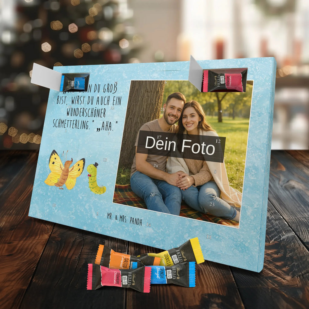 Personalisierter Schoko Foto Adventskalender Raupe Schmetterling Personalisierter Schoko Foto Adventskalender, Gute Laune, Lustige Sprüche, Tiere, Tiermotive, Schönheit, Entwicklung, Kokon, Zitronenfalter, Hut, Erwachsen Werden, Raupe, Aufwachsen, Hütchen, Schmetterling