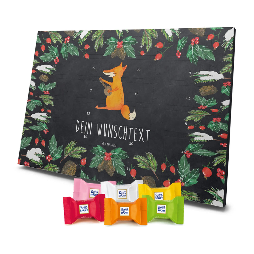 Adventskalender mit Namen Fuchs Gitarre Adventskalender mit Namen, Personalisierter Adventskalender, Fuchs, Musikerin, Füchse, Geschenk Musiker, Sängerin, Sänger, Gitarre, Musik Spruch
