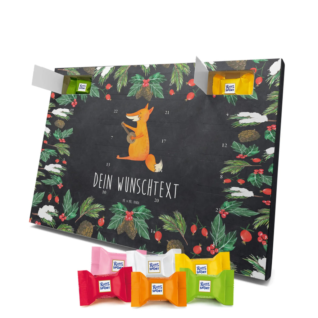 Adventskalender mit Namen Fuchs Gitarre Adventskalender mit Namen, Personalisierter Adventskalender, Fuchs, Musikerin, Füchse, Geschenk Musiker, Sängerin, Sänger, Gitarre, Musik Spruch
