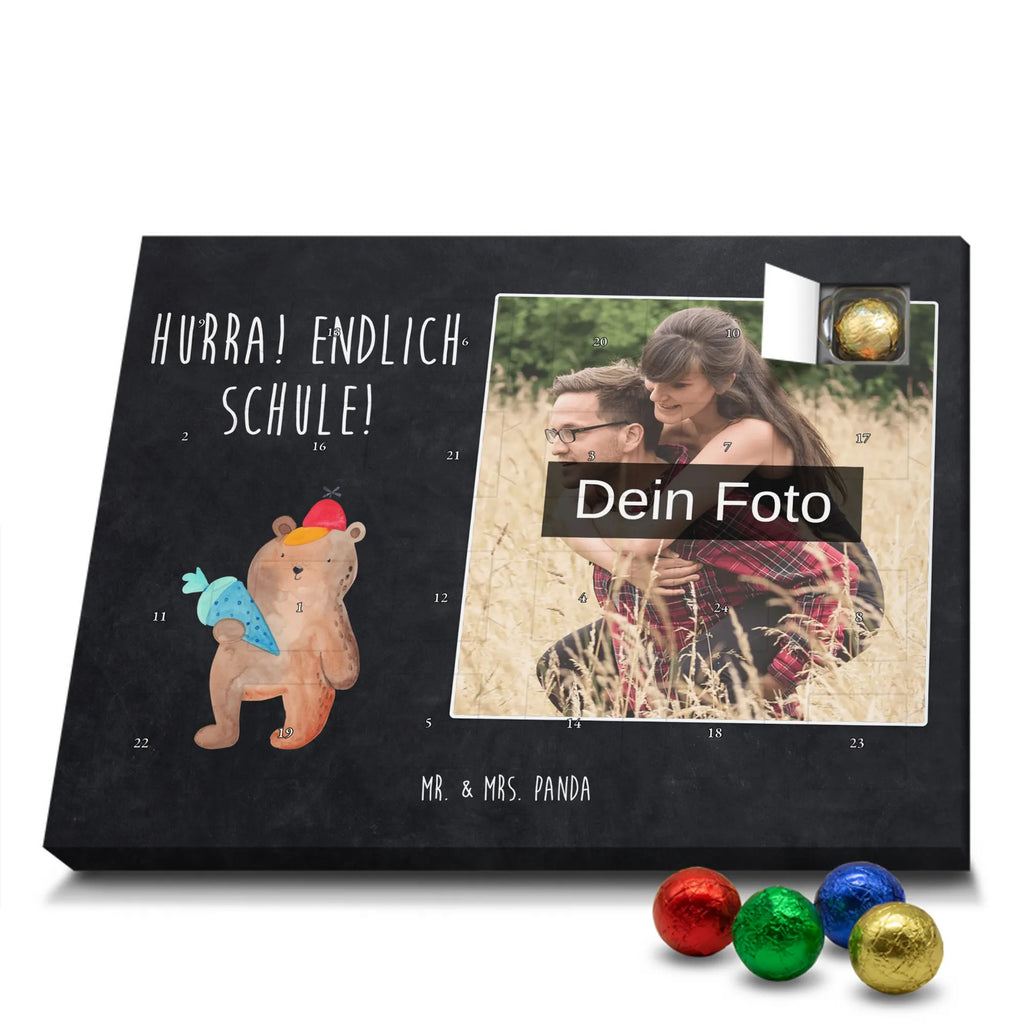 Personalisierter Schoko Foto Adventskalender Bär Schultüte Personalisierter Schoko Foto Adventskalender, Teddybär, Teddy, Bär, Schulanfang, Schule Geschenk, Bär Motiv, Erster Schultag Geschenk, Grundschule, Schultüte, Einschulung Geschenk, Schulbeginn