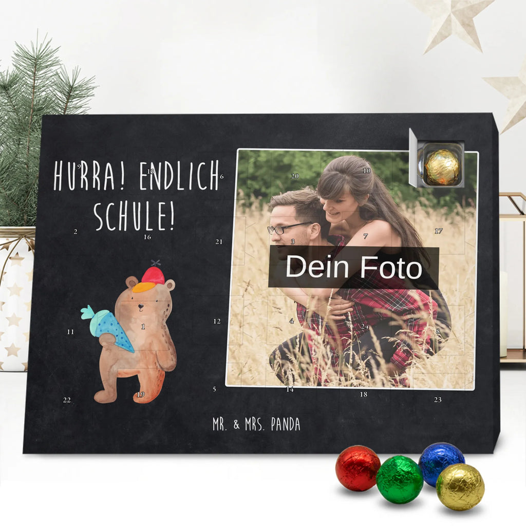 Personalisierter Schoko Foto Adventskalender Bär Schultüte Personalisierter Schoko Foto Adventskalender, Teddybär, Teddy, Bär, Schulanfang, Schule Geschenk, Bär Motiv, Erster Schultag Geschenk, Grundschule, Schultüte, Einschulung Geschenk, Schulbeginn