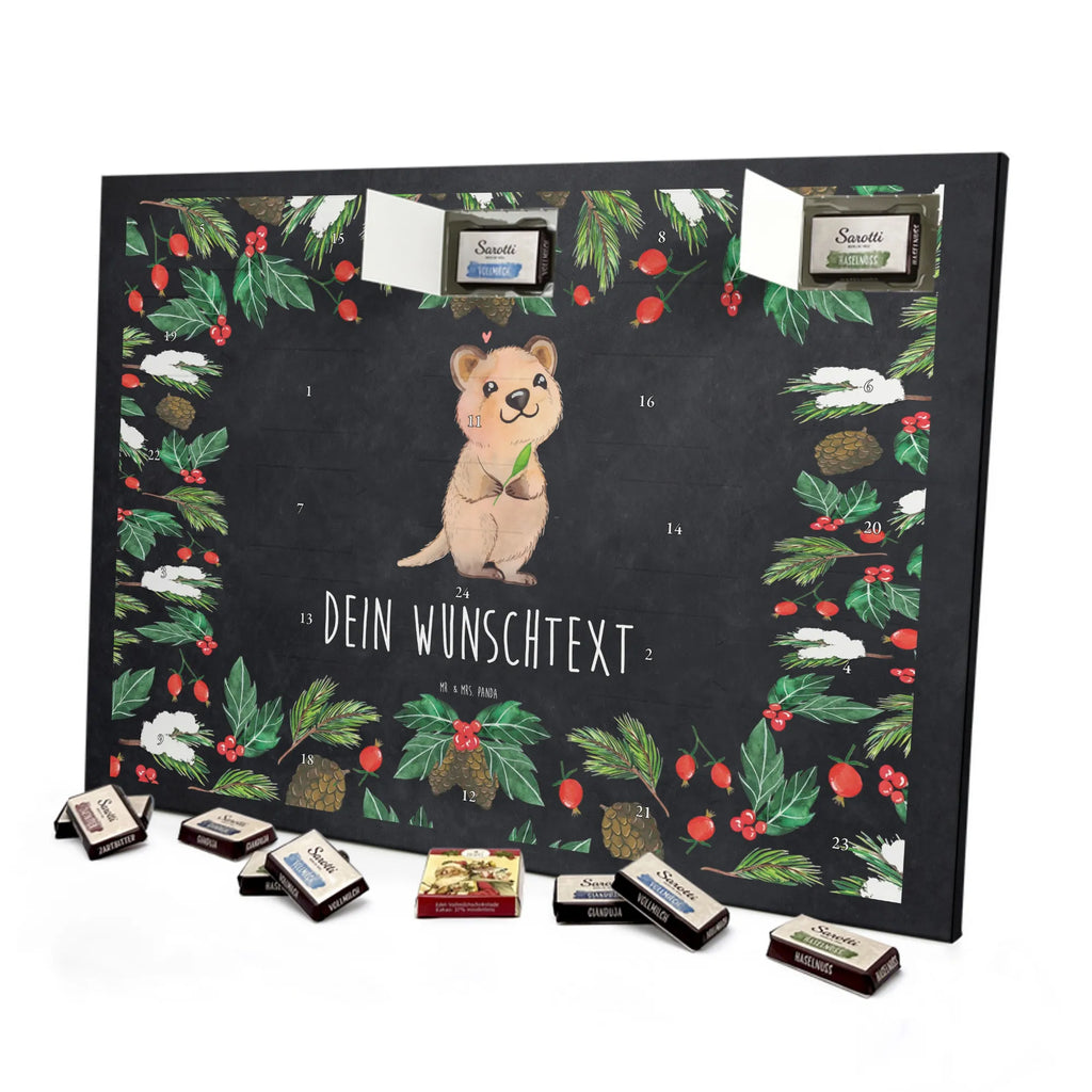 Adventskalender mit Namen Quokka Happy Personalisierter Adventskalender, Adventskalender mit Namen, Gute Laune, Lustige Sprüche, Tiere, Tiermotive, Lustiger Spruch, Quokka, Dinge Erledigen, Verschieben, Aufschieberitis, Niedliches Tier