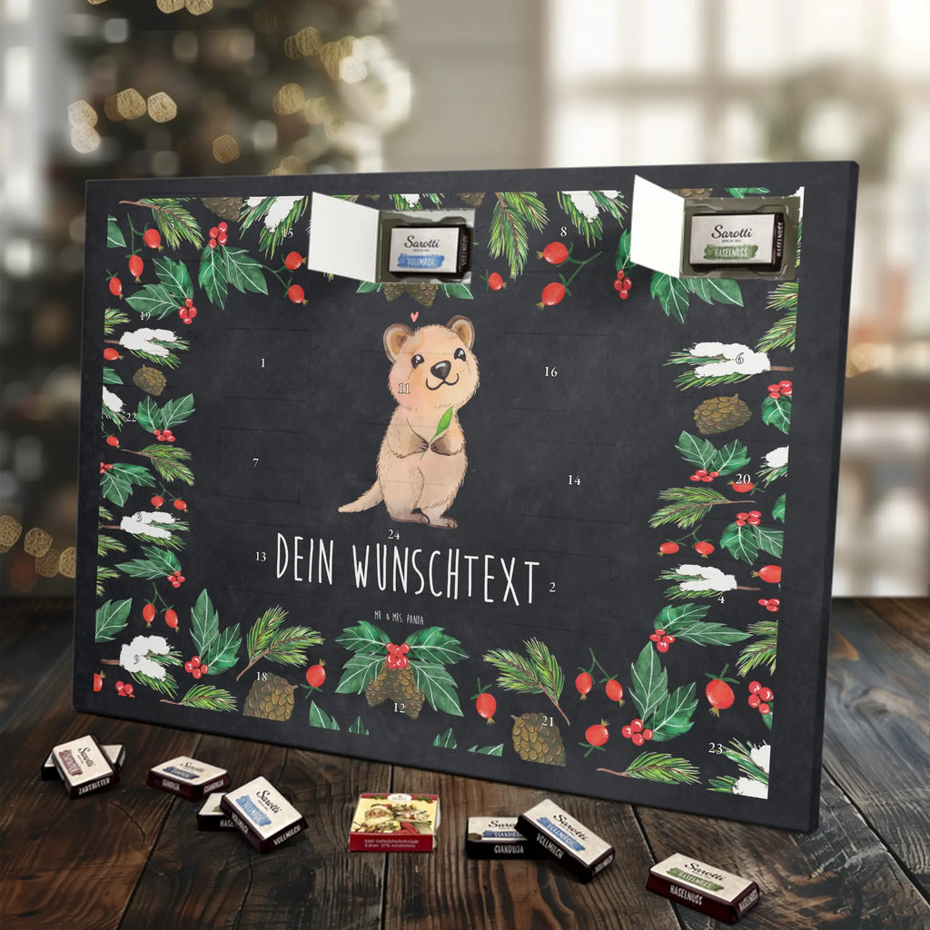 Adventskalender mit Namen Quokka Happy Personalisierter Adventskalender, Adventskalender mit Namen, Gute Laune, Lustige Sprüche, Tiere, Tiermotive, Lustiger Spruch, Quokka, Dinge Erledigen, Verschieben, Aufschieberitis, Niedliches Tier