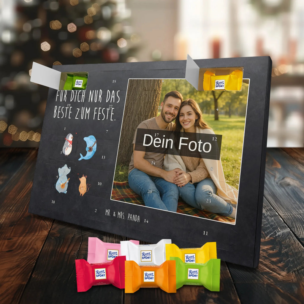 Personalisierter Schoko Foto Adventskalender Big Band Personalisierter Schoko Foto Adventskalender, Gute Laune, Lustige Sprüche, Tiere, Tiermotive, Maus, Musikanten, Elefant, Gitarre, Triangel, Hund, Delfin, Musik, Band, Pinguin