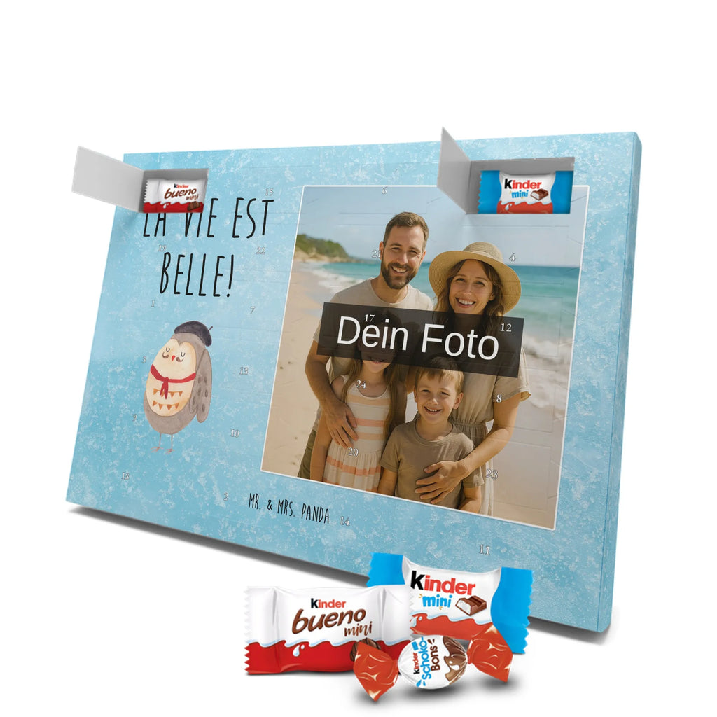 Personalisierter Schoko Foto Adventskalender Eule Frankreich Personalisierter Schoko Foto Adventskalender, Eule, Eulen, Owl, Spruch Französisch, Frankreich, Hibou, La Vie Est Belle, Eule Deko, Spruch schön, Das Leben Ist schön